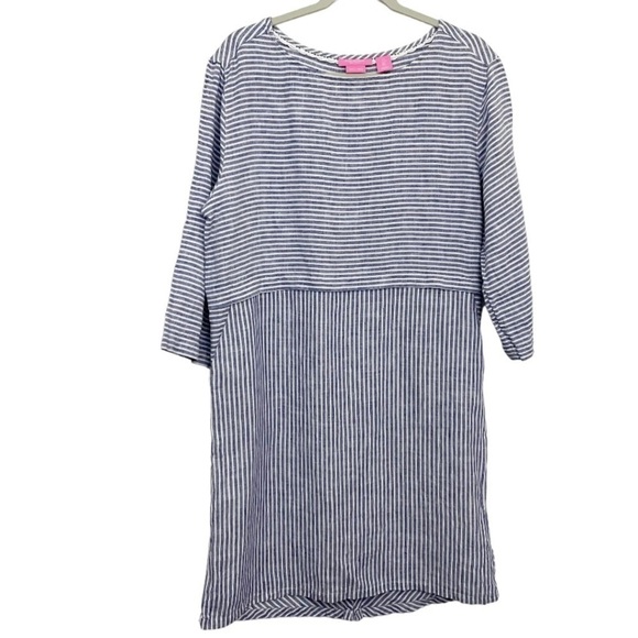 Isaac Mizrahi Dresses & Skirts - Isaac Mizrahi for Target 100% Linen Oversized Striped Nautical Dress